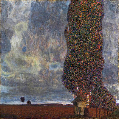 Approaching Thunderstorm. The Large Poplar II Print by Gustav Klimt