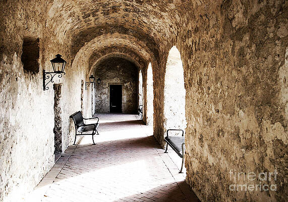 Wall Art - Photograph - Arches and Light in Stone Hall by Lincoln Rogers