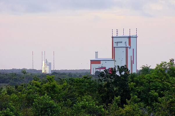 Wall Art - Photograph - Ariane 5 Launch Site by Science Photo Library