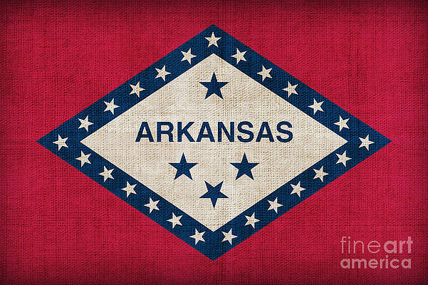 Wall Art - Painting - Arkansas State flag by Pixel Chimp