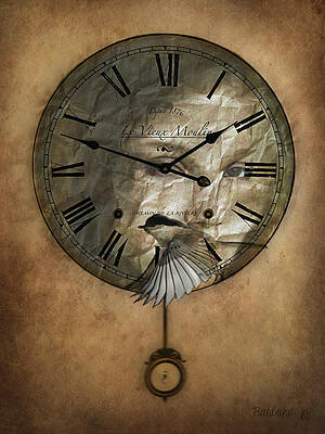 Wall Art - Photograph - Around the clock-Time is flying by Barbara Orenya