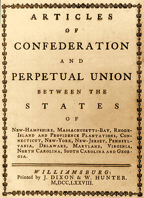 Wall Art - Photograph - Articles Of Confederation, 1777 by Science Source