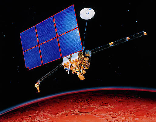Wall Art - Photograph - Artist's Impression Of Mars Observer by Science Photo Library