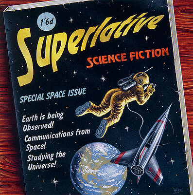 Wall Art - Photograph - Artwork Of A 1950's Comic With Space Predictions by Science Photo Library