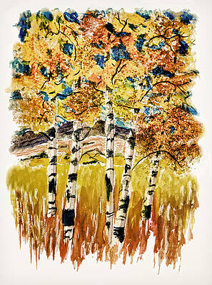 Wall Art - Painting - Aspen Glow Redux by Donna Proctor