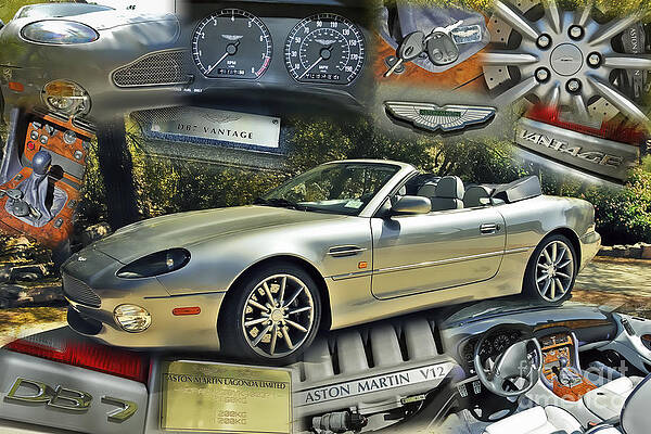Aston Martin D B 7 Vantage Collage by Charles Abrams Aston Martin D B 7 Vantage Collage by Charles Abrams