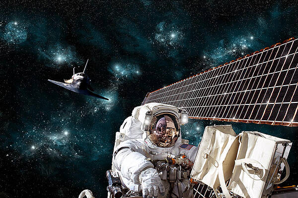 Wall Art - Photograph - Astronaut Working On Space Station by Marc Ward