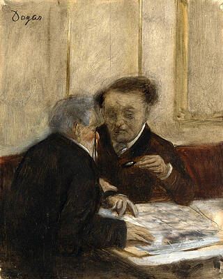 At the Cafe Chateaudun Print by Edgar Degas