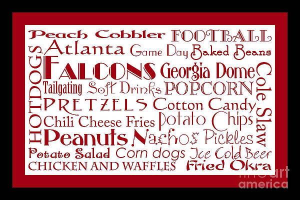 Wall Art - Digital Art - Atlanta Falcons Game Day Food 2 by Andee Design
