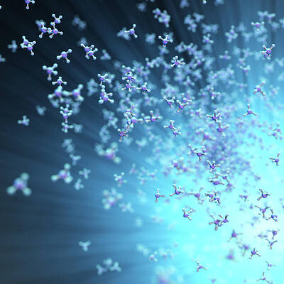 Wall Art - Digital Art - Atoms Floating In Empty Space by Maciej Frolow