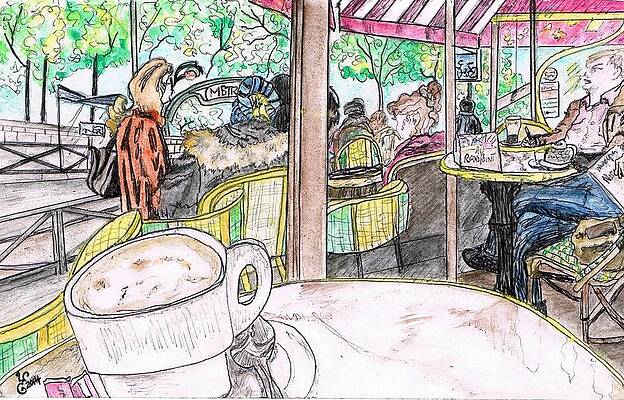Au Rond Point Cafe Paris by Yabette Swank Au Rond Point Cafe Paris by Yabette Swank