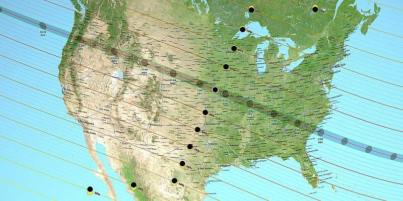 Wall Art - Photograph - August 2017 Total Solar Eclipse Path by Science Photo Library