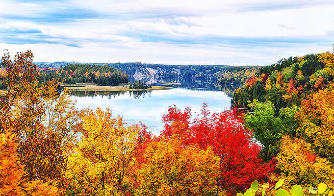 AuSable River in Autumn by Peg Runyan AuSable River in Autumn by Peg Runyan