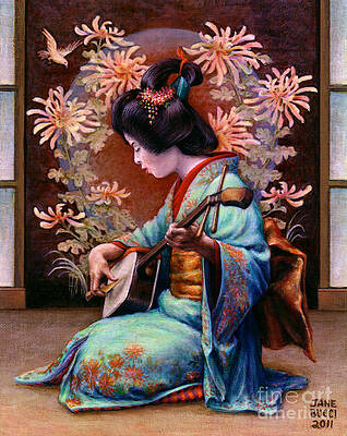 Traditional silk japanese folding fans For sale as Framed Prints, Photos,  Wall Art and Photo Gifts