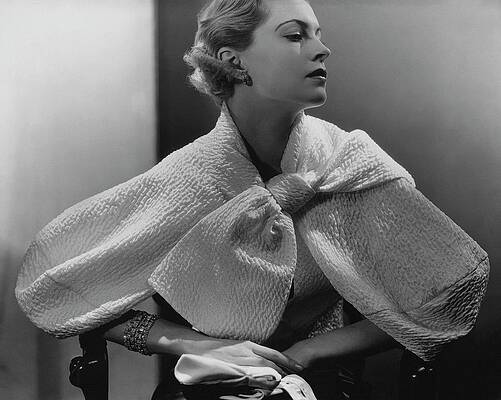 Wall Art - Photograph - Babs Lee Wearing A Taffeta Jacket by Lusha Nelson