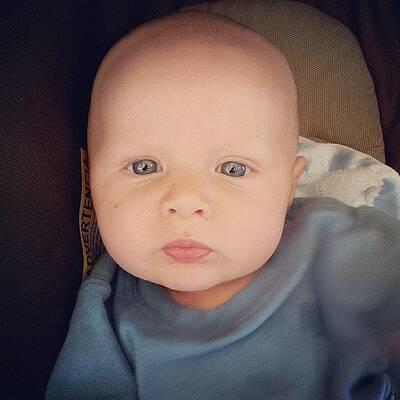 Wall Art - Photograph - Baby Boy Says Hi. #cutebaby by Chris Morgan