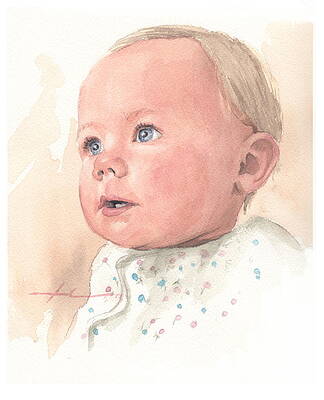 Watercolor Baby Portrait Drawings for Sale - Fine Art America