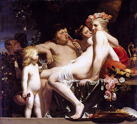 Bacchus and Ariadne Print by Caesar van Everdingen