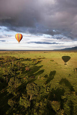 Wall Art - Photograph - Balloon In Masai Mara National Park by Luis Davilla