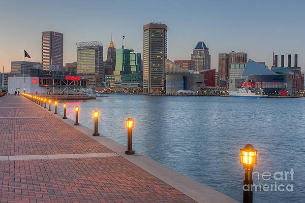 Wall Art - Photograph - Baltimore Skyline at Twilight I by Clarence Holmes