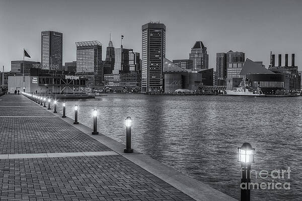 Baltimore Harbor Skyline at Dusk Wall Art