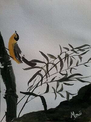 Bamboo and the adventurous bird by Monii Nandy
