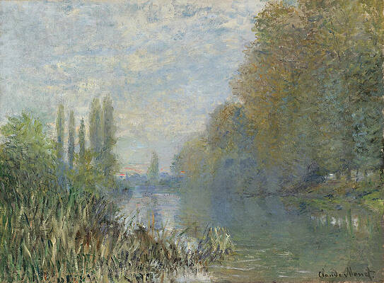 Banks of the Seine in Autumn Print by Claude Monet