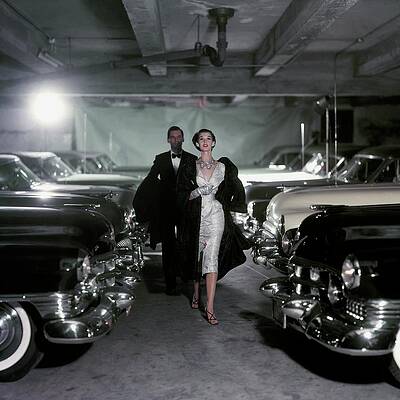 Wall Art - Photograph - Barbara Mullen With Cars by John Rawlings