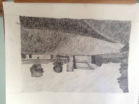 Barn and Silo Landscape by Colt Churchill