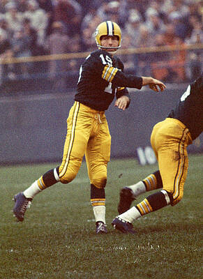 Wall Art - Photograph - Bart Starr Follows Through by Retro Images Archive
