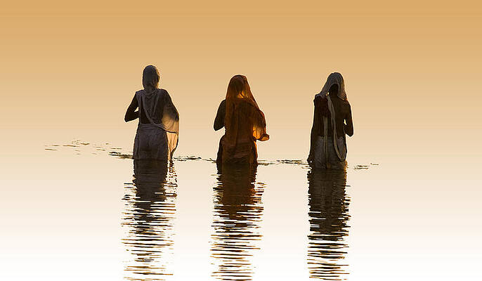 Bathing in the holy river 2 by Dominique Amendola Bathing in the holy river 2 by Dominique Amendola