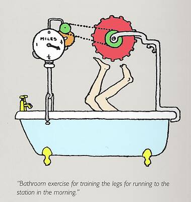 Wall Art - Photograph - Bathroom Exercise Machine By W. Heath Robinson by Science Photo Library