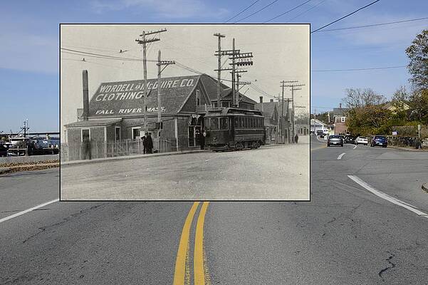 Bay State Street Railway at Andrews Waiting Room in Tiverton Rhode Island by Jeff Hayden