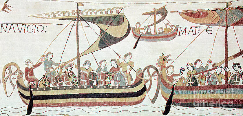 Wall Art - Photograph - Bayeux Tapestry Scene by Science Source
