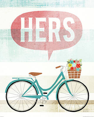 Wall Art - Painting - Beach Cruiser Hers II by Michael Mullan