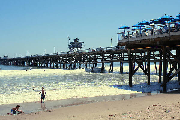 Wall Art - Photograph - Beach View With Pier 1 by Ben and Raisa Gertsberg