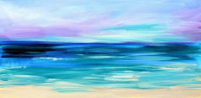 Beach with a Violet Sky by Katy Hawk Beach with a Violet Sky by Katy Hawk