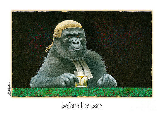 Wall Art - Painting - Before The Bar... by Will Bullas