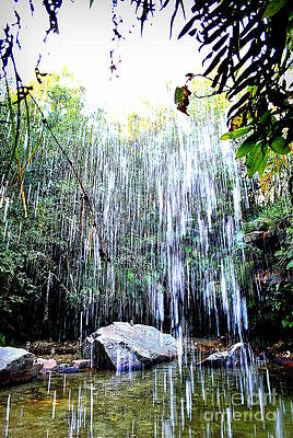 Behind the waterfall by Mike Skycak