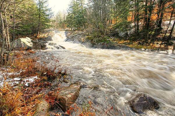 Below Harper Falls On The Grass River In The Adirondacks by Dave Spier
