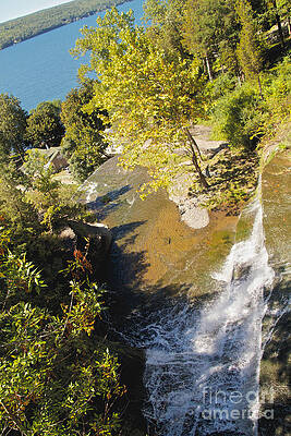 Waterfall Photograph - Below The Ledge by William Norton