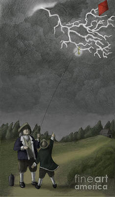 Wall Art - Photograph - Ben Franklin Kite And Key Experiment by Spencer Sutton
