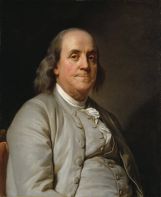 Benjamin Franklin Print by Joseph-Siffred Duplessis