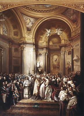 Wall Art - Photograph - Benjumea, Rafael 19th C.. Bapstism by Everett
