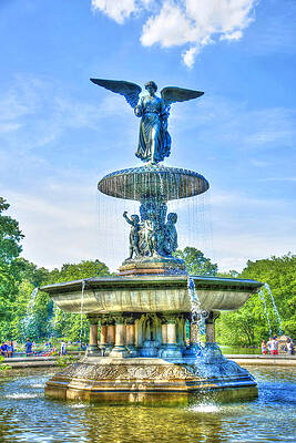 Bethesda Fountain, Central Park, New York City watercolor - Heidi