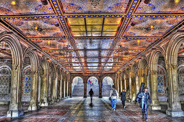 Bethesda terrace arcade central park New York City USA Canvas Print /  Canvas Art by Joe Fox - Pixels Canvas Prints