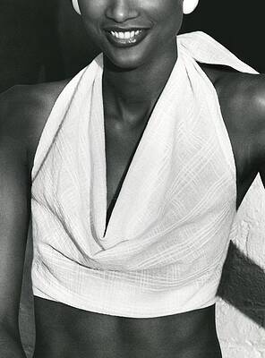 Wall Art - Photograph - Beverly Johnson Wearing A Halter Top by Kourken Pakchanian