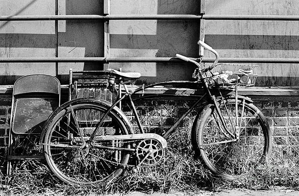 Bicycle with Two Chairs and Railing by Tom Brickhouse Bicycle with Two Chairs and Railing by Tom Brickhouse