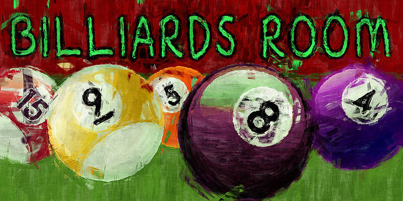 Wall Art - Digital Art - Billiards Room Abstract  by David G Paul