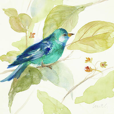 Wall Art - Painting - Bird In A Tree II by Lanie Loreth